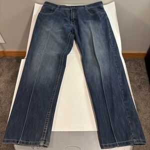 Vintage Southpole Relaxed Baggy Jeans Mens 42x33 Blue Fade Street Skate Y2K 90s